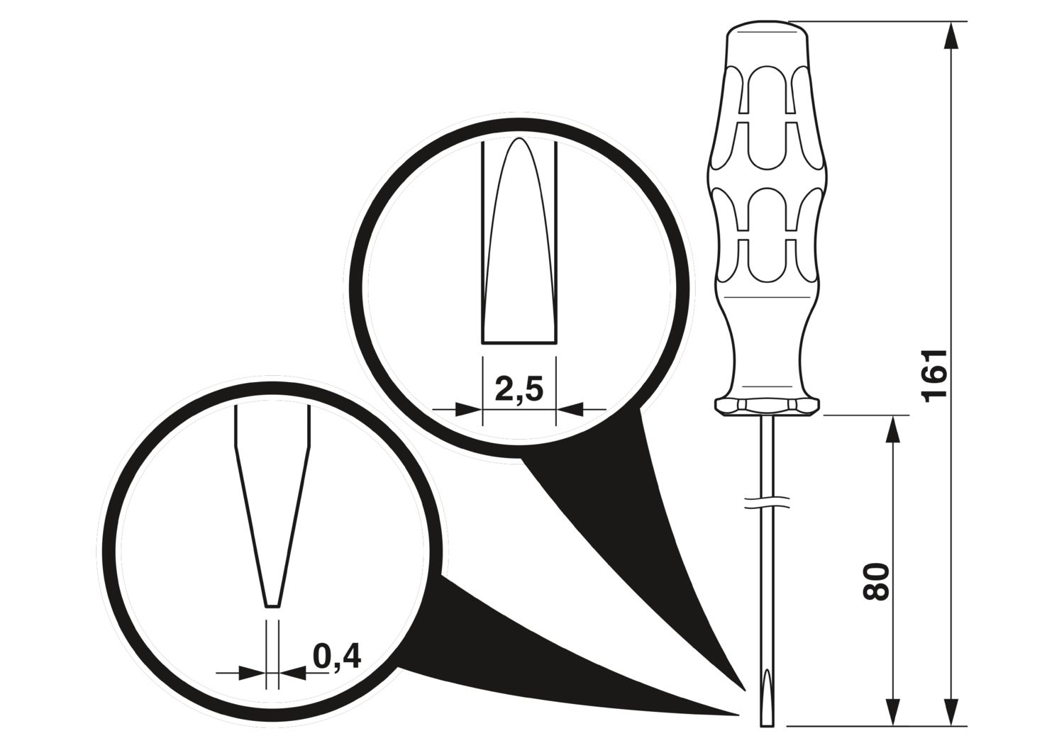 Κατσαβίδι ίσιο SZS(0.4 X 2.5) VDE - Image 2