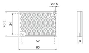 Ανακλαστήρας πλαστικός 60x40mm