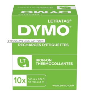 Ταινία Dymo Letratag 12mm x 2m IRON-ΟΝ