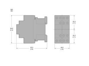 Ρελέ ισχύος 3P 4KW 230VAC 1NO+1NC