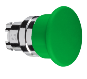 Κεφαλή μπουτόν μανιτάρι με επαναφορά Φ40 mm LED πράσινο